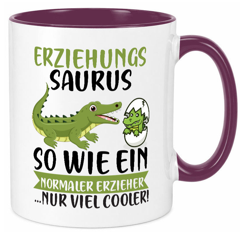 Erziehungsaurus | Kindergärtner Erzieherin Erzieher Humor Geschenkidee Tasse