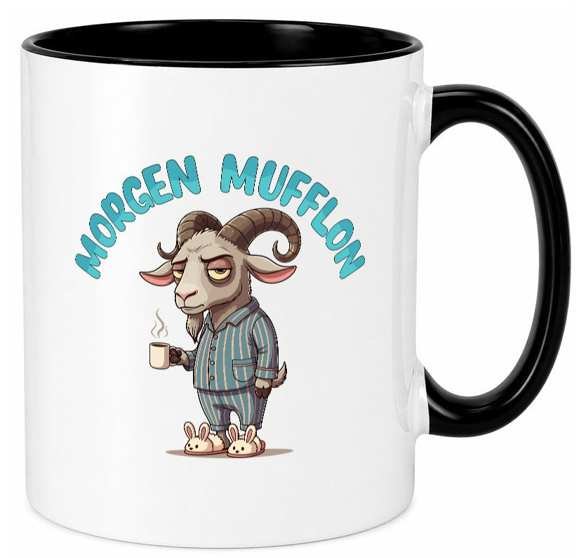 Morgen Mufflon | Morgenmuffe v2 lustig Humor Geschenkidee Geschenk Tasse