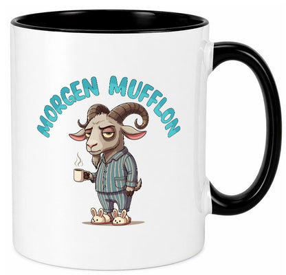 Morgen Mufflon | Morgenmuffe v2 lustig Humor Geschenkidee Geschenk Tasse