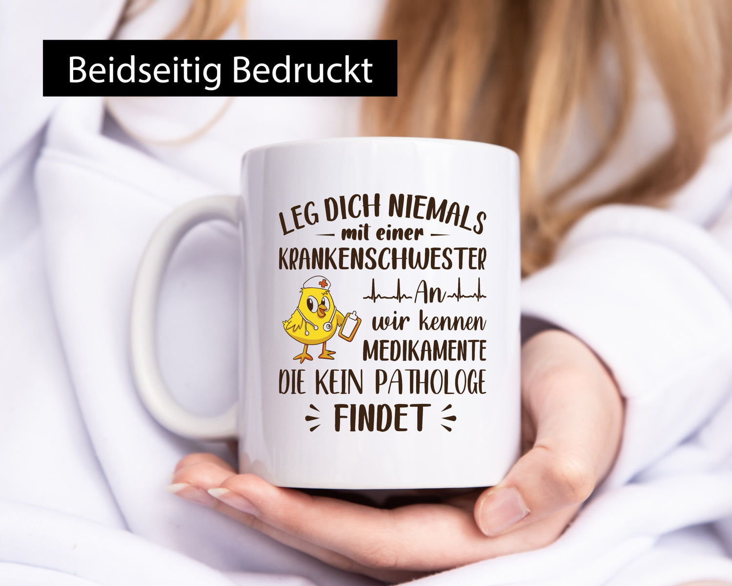 Krankenschwester kennt Medikamente| Küken | Stethoskop lustiger Spruch Geschenk