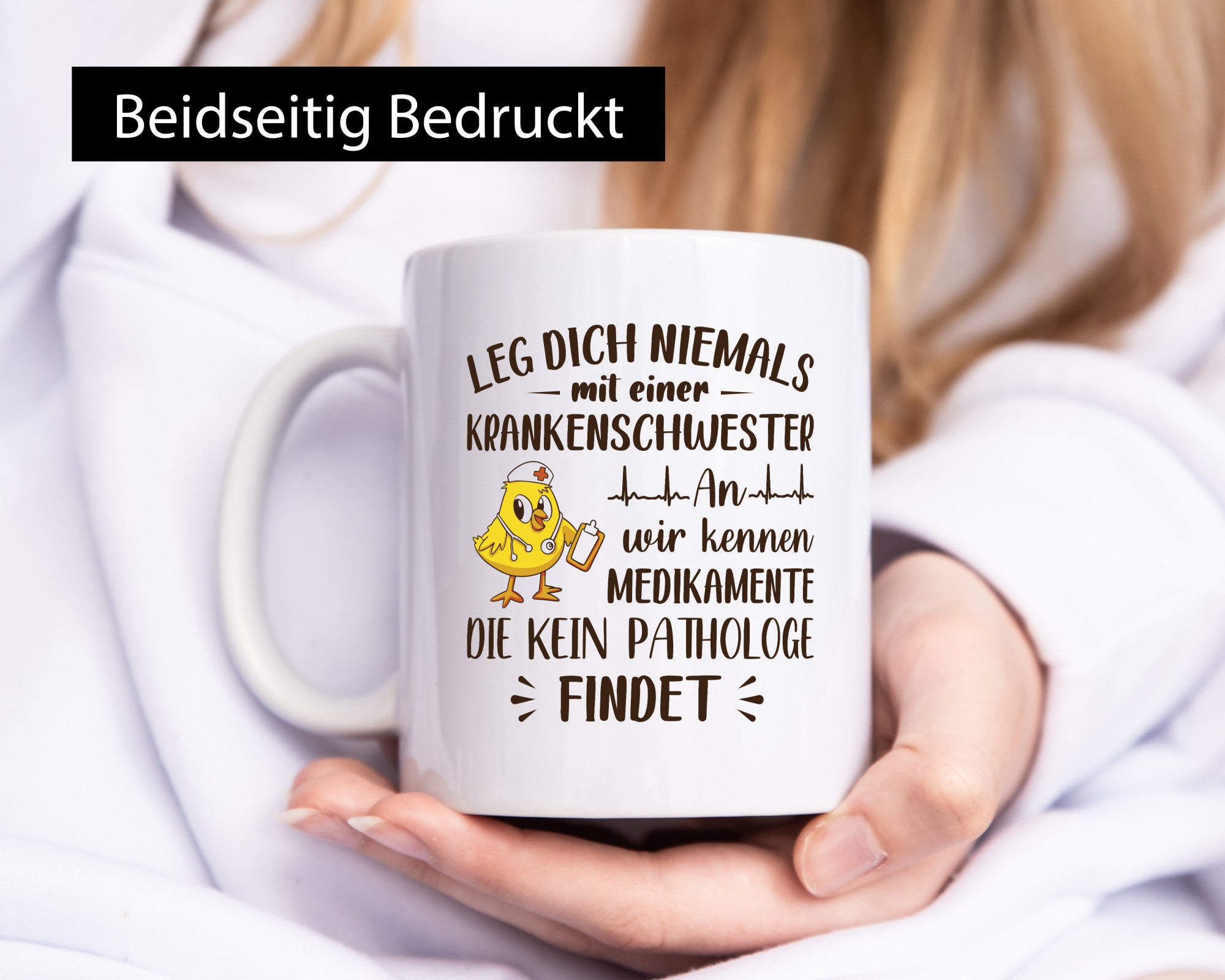 Krankenschwester kennt Medikamente| Küken | Stethoskop lustiger Spruch Geschenk