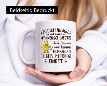 Krankenschwester kennt Medikamente| Küken | Stethoskop lustiger Spruch Geschenk
