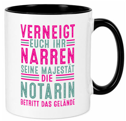 Verneigt euch: Notarin | Juristin lustig Humor Geschenkidee Geschenk Tasse