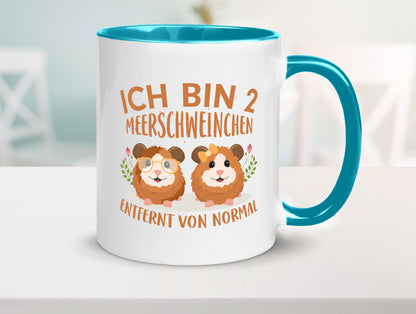 Zwei Meerschweinchen | Tierfreund Tasse Tier Liebe lustig Tierliebhaber Humor