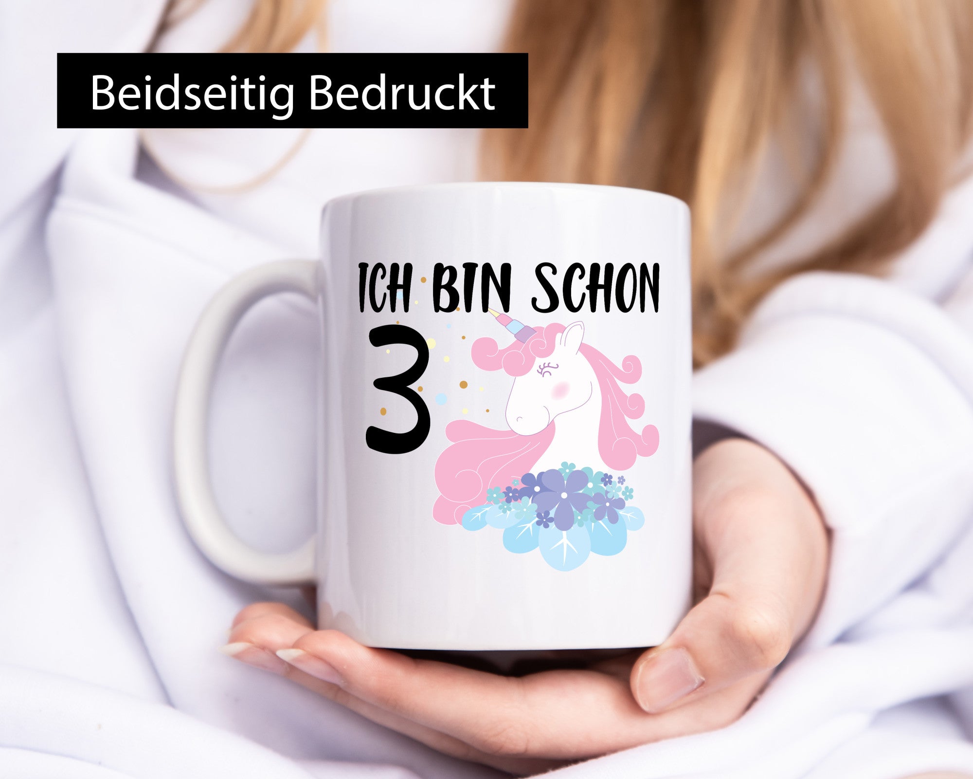 Ich bin schon 3 | 3. Geburtstag Kind Jährige Einhorn Geschenkidee Humor Tasse