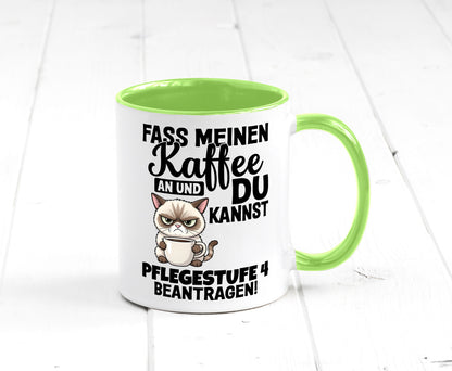 Fass meinen Kaffee an | Pflegestufe 4 Krankenschwester v3 Geschenkidee Humor