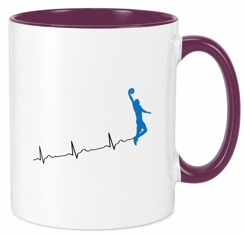 Herzschlag Basketball | Motiv Sport Ballsport Humor Geschenkidee Tasse
