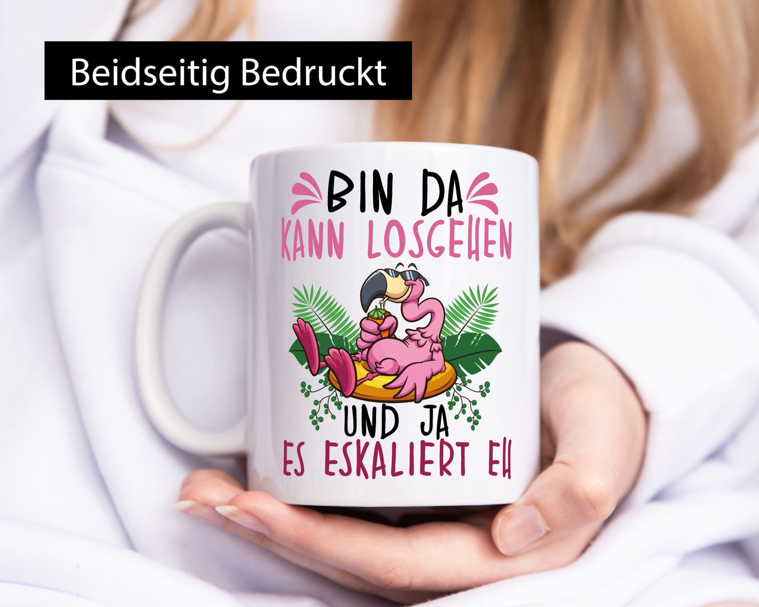 Flamingo | Bin da kann losgehen Party Geschenk Humor Geschenkidee lustiger