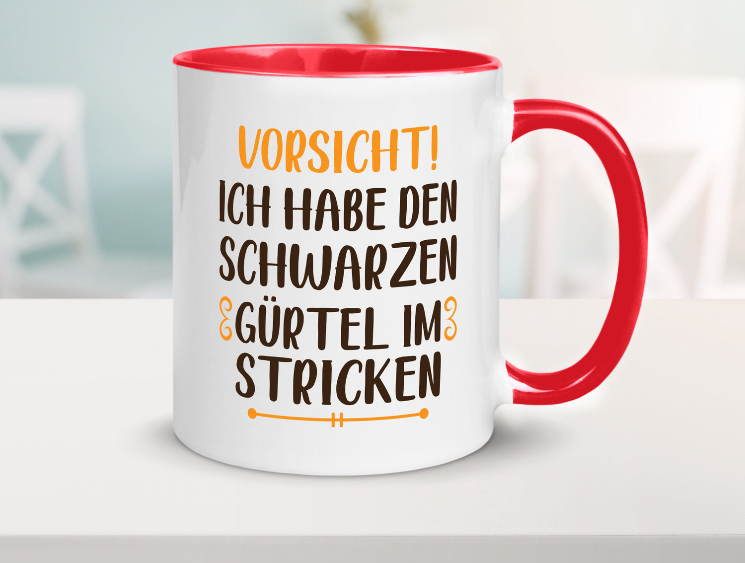 Schwarzen Gürtel im Stricken | Stricknadel lustiger Spruch Geschenk Humor