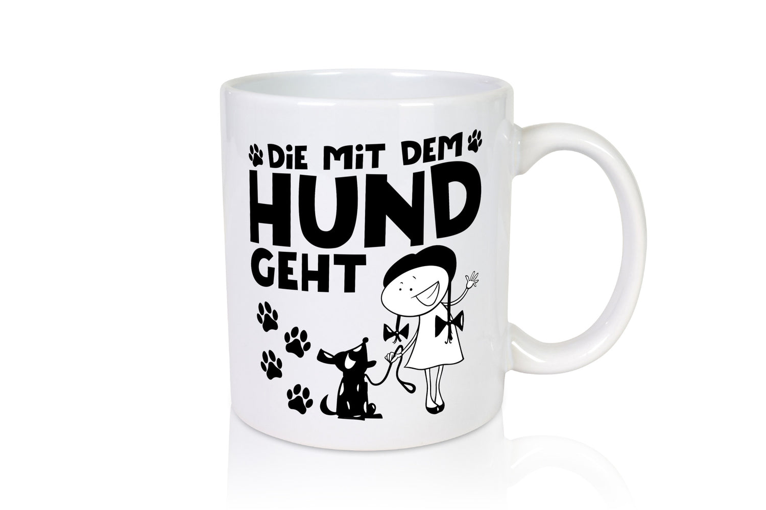 Die mit dem Hund geht | Hundeliebhaber Geschenk Tierliebhaber Humor lustiger