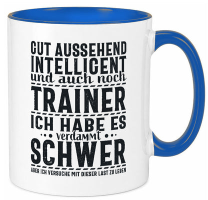 Gut aussehender Trainer |gestrichelte Linie | Punkte lustiger Spruch Geschenk