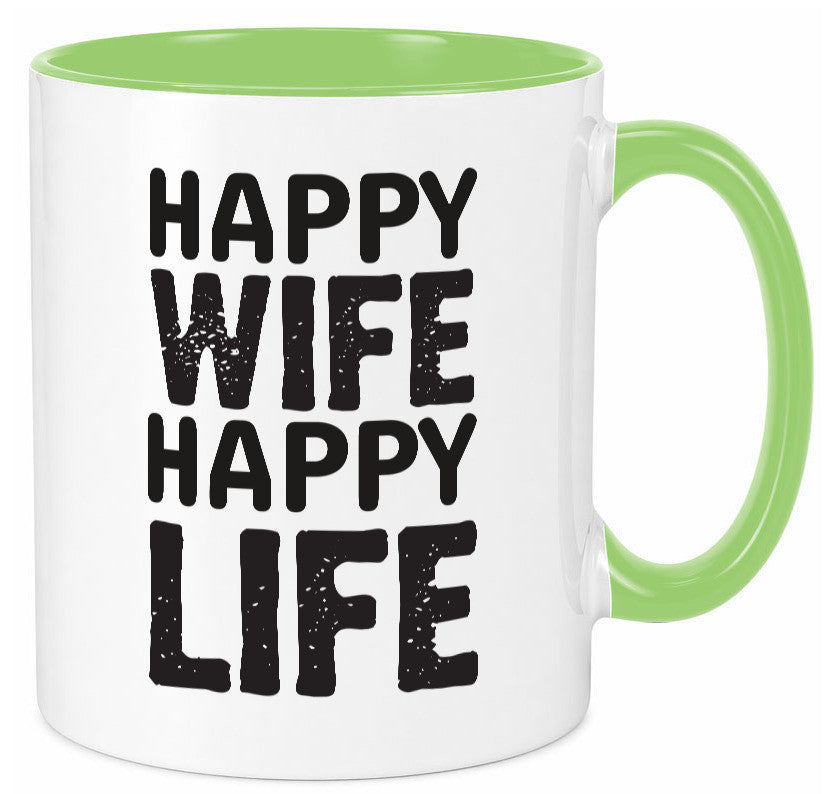 Happy Wife | Ehemann Tasse Ehefrau Humor Statement Geschenkidee