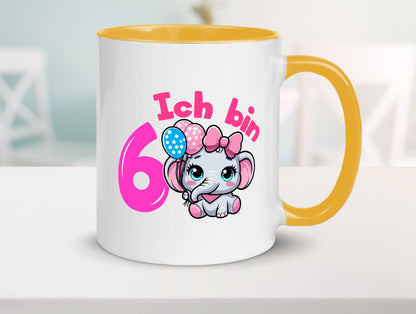 6. Geburtstag | 6 Jahre Elefant Mädchen Humor Geschenkidee Tasse