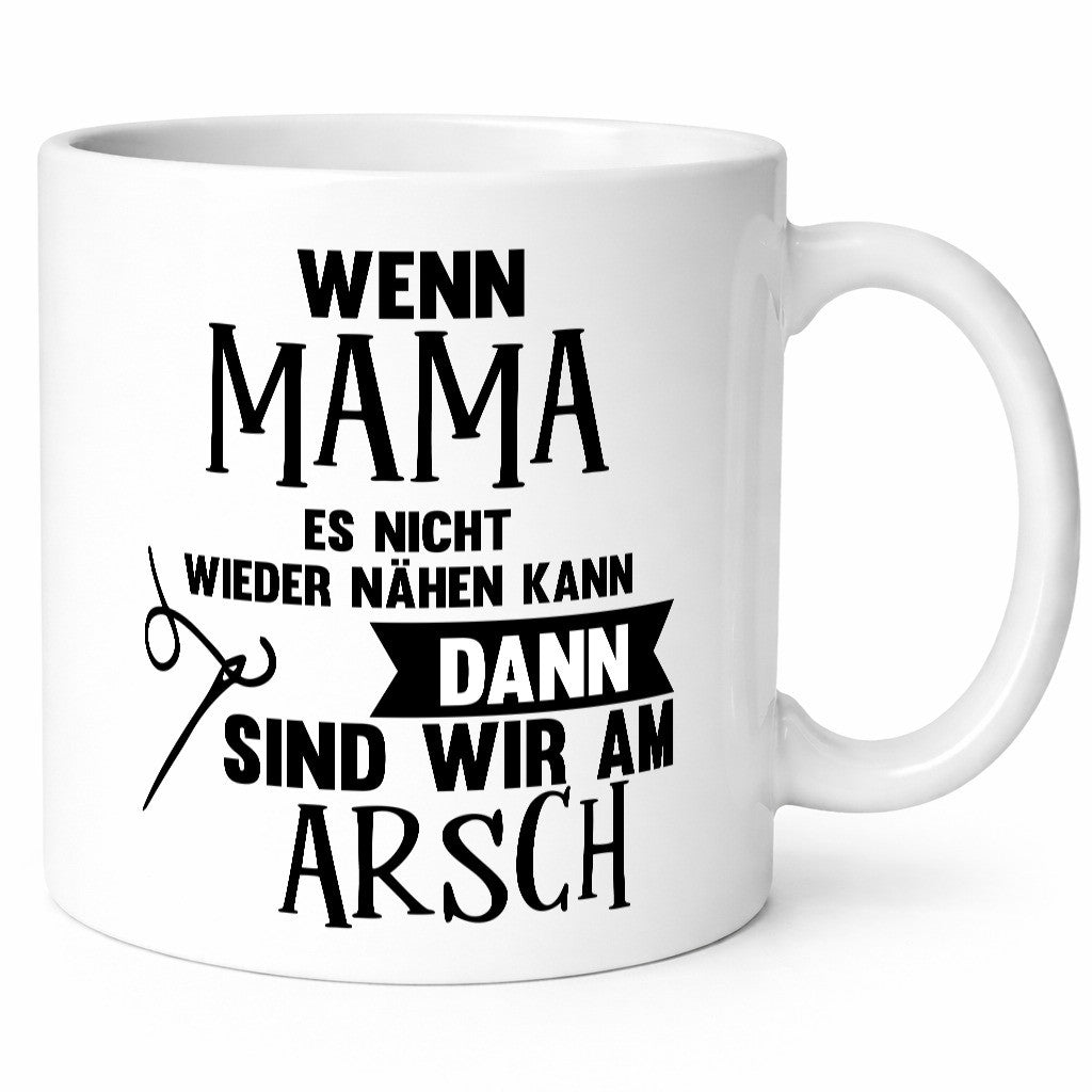 Wenn mama es nicht nähen kann | Nähmaschiene Nadel Geschenkidee Familie Humor