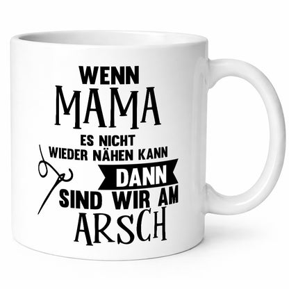 Wenn mama es nicht nähen kann | Nähmaschiene Nadel Geschenkidee Familie Humor