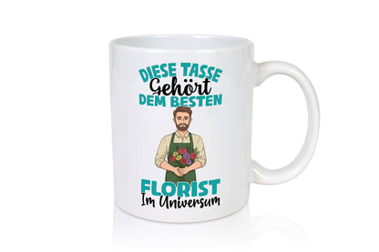 Im Universum: Florist | Blumen Verkäufer Geschenkidee Humor Tasse
