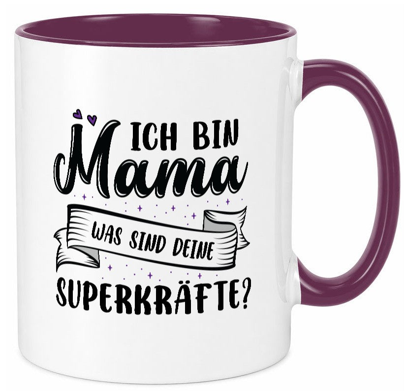 Superheldin Mama | Muttertag superkraft lustiger Spruch Geschenk Familie Tasse