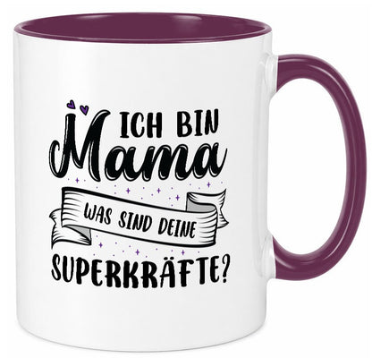 Superheldin Mama | Muttertag superkraft lustiger Spruch Geschenk Familie Tasse