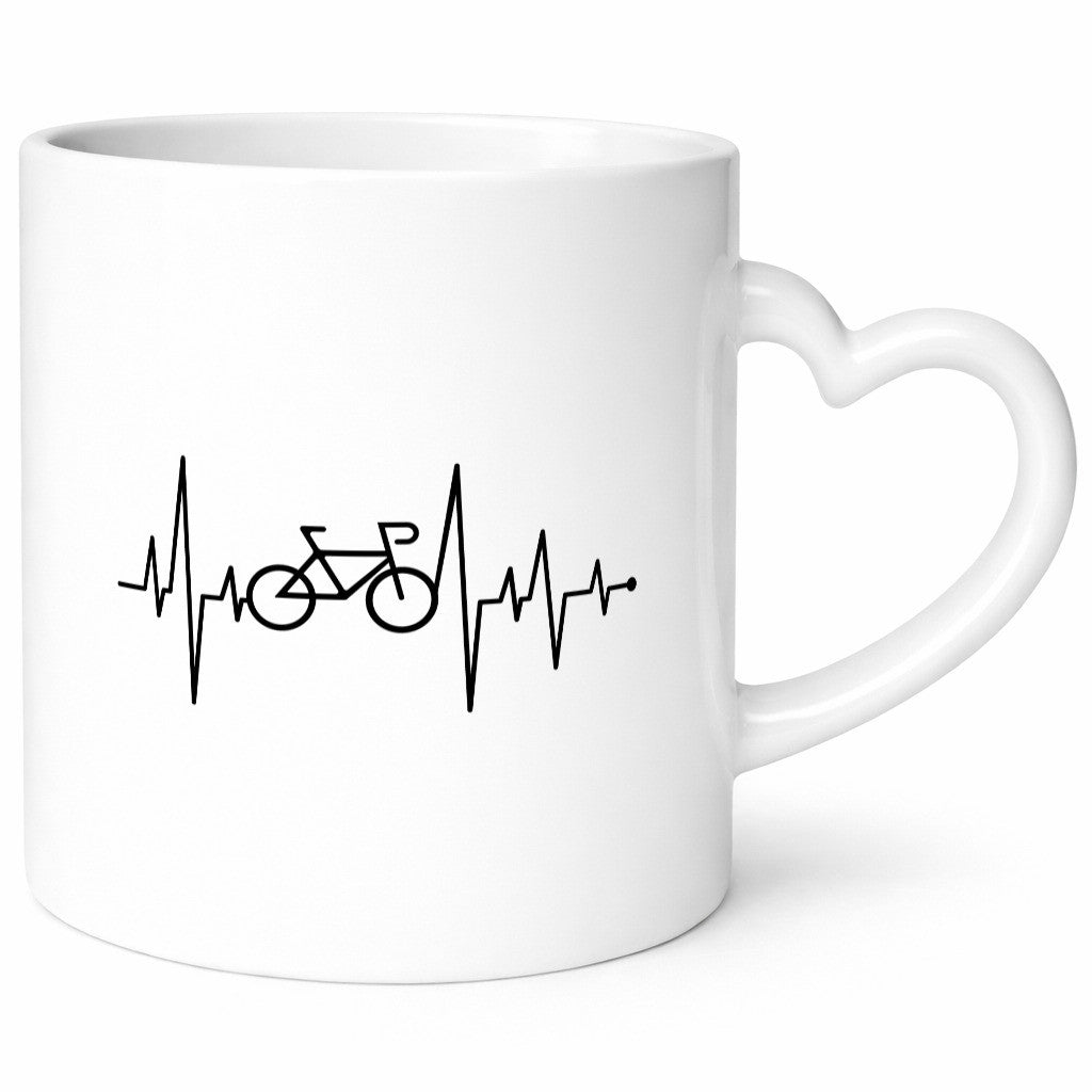 Fahrrad Herzschlag | Motiv Radfahrer Rad Sport Geschenkidee Humor Tasse