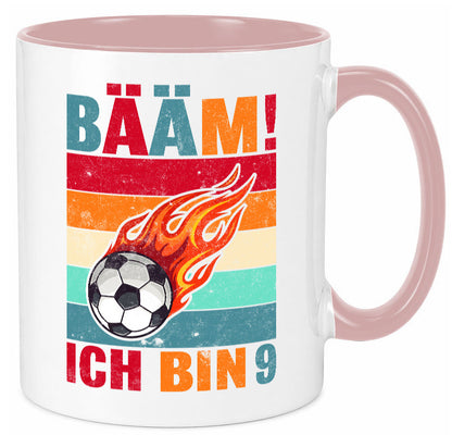 9. Geburtstag | Bääm ich bin 9 Fußball Geschenkidee Humor Tasse
