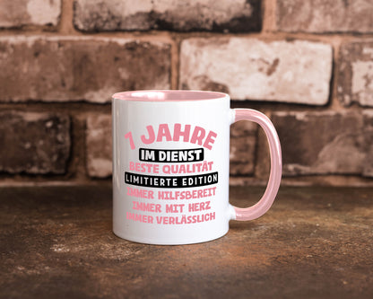 7 Jahre im Dienst | Jubiläum Arbeit v11 lustiger Spruch Geschenk Kollegen Büro