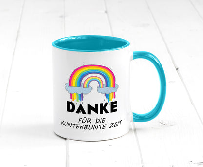 Danke für die Kunderbunte Zeit | Regenbogen lustiger Spruch Geschenk Humor