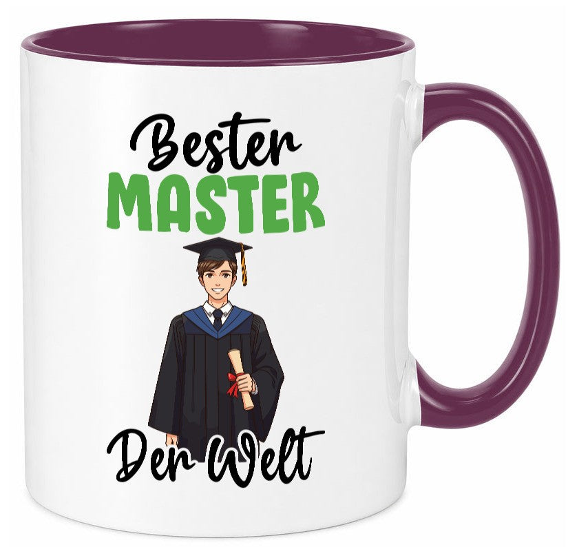 Bester Master | Universität Student v2 lustig Humor Geschenkidee Geschenk Tasse