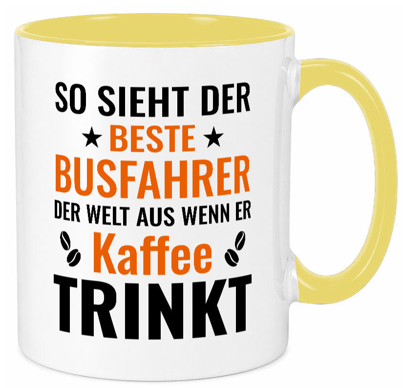 Kaffee trinkt: Busfahrer | Berufsfahrer Fahrer Geschenk Arbeit Kollegen Büro