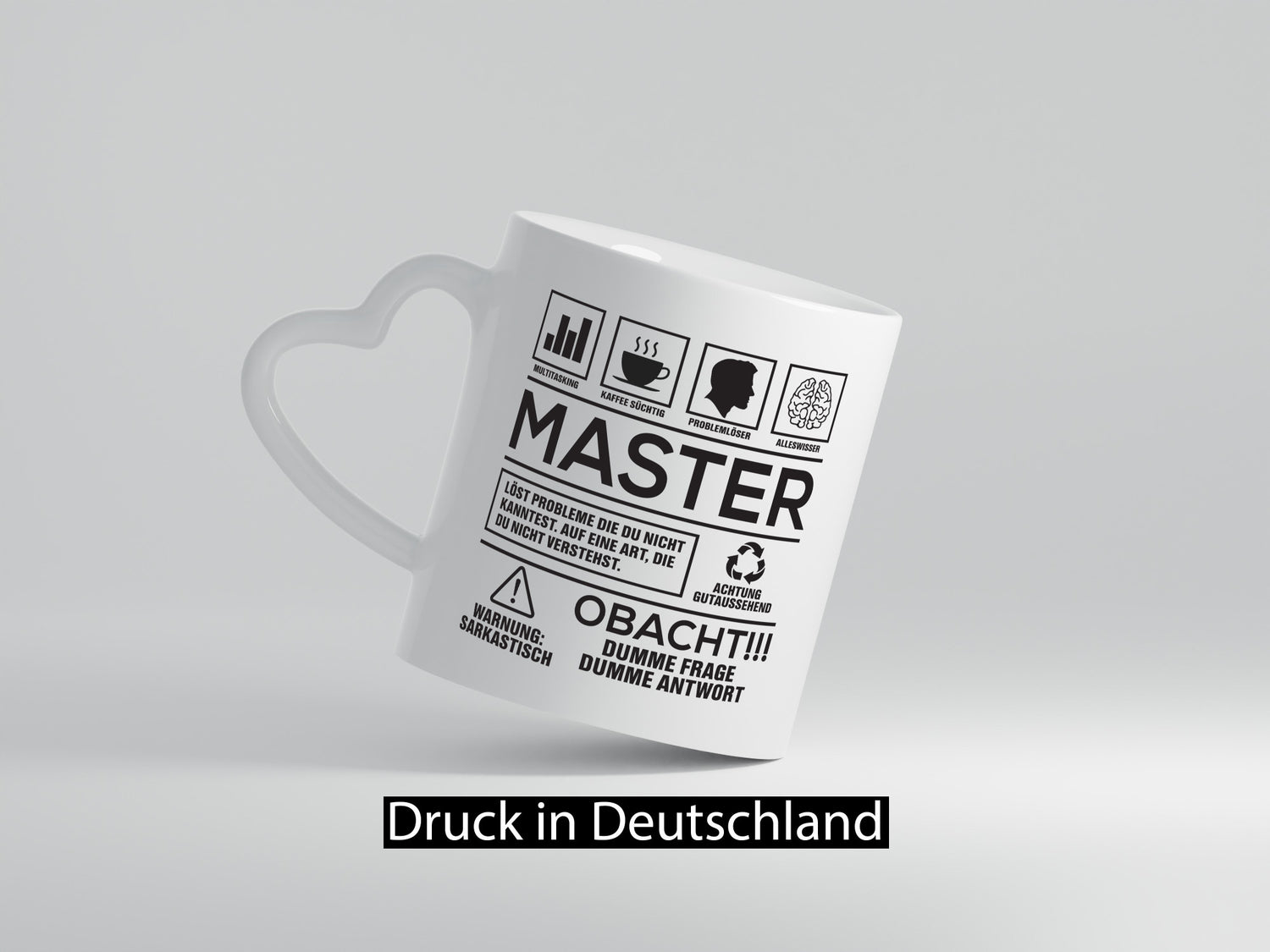 Achtung Probleme Master | Universität Student Humor Geschenkidee Tasse