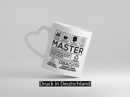 Achtung Probleme Master | Universität Student Humor Geschenkidee Tasse
