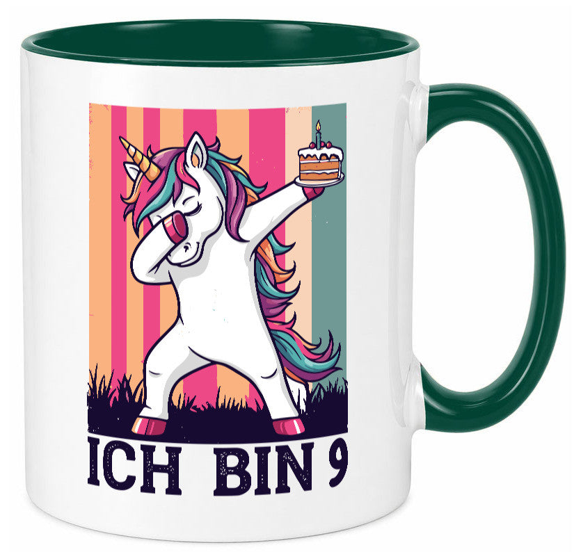 9 Geburtstag | Einhorn Damping Mädchen Humor Geschenkidee Tasse
