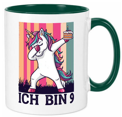 9 Geburtstag | Einhorn Damping Mädchen Humor Geschenkidee Tasse