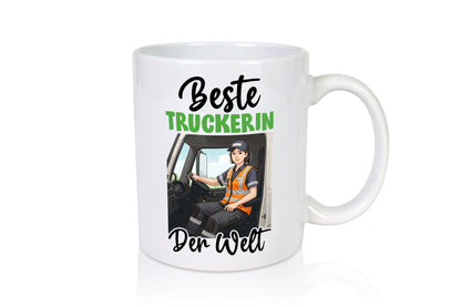 Beste Truckerin | LKW Fahrerin v2 Humor Geschenkidee Tasse