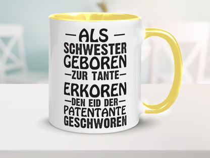Eid der Patentante | Tante Tasse Schwester Humor lustig Geschenkidee Geschenk