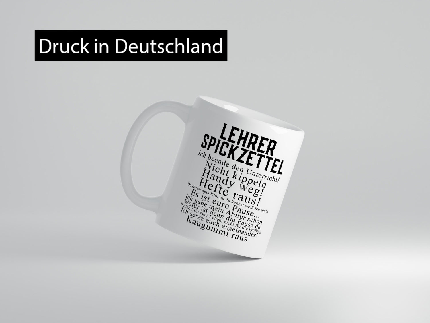 Lehrer Sprickzettel | Lehrerin Schule Geschenkidee Humor Tasse