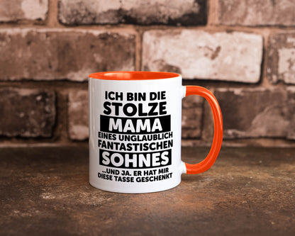 Stolze Mama | Fantastischer Sohn Beste Humor Familie Geschenkidee Tasse