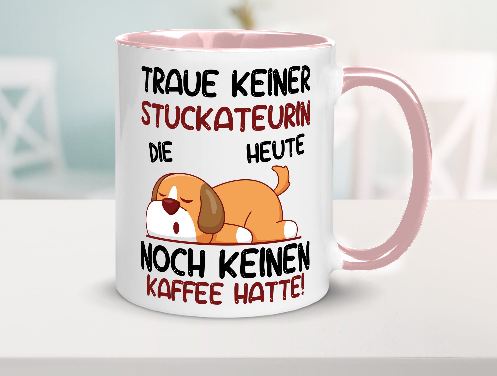 Traue keiner Stuckateurin | Innenausbau lustig Humor Geschenkidee Geschenk Tasse