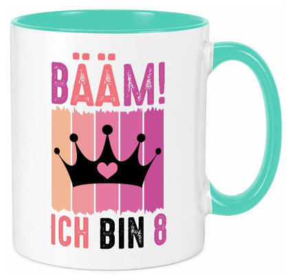 8. Geburtstag | 8 Jahre Bääm ich bin Krone lustig Geschenkidee Geschenk Tasse