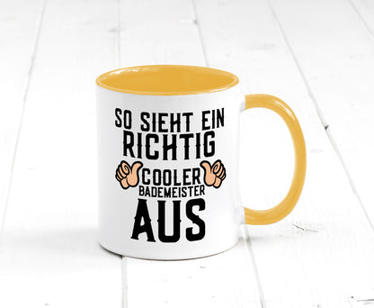 Richtig cooler Bademeister | Daumen hoch Schwimmbad lustig Humor Geschenkidee
