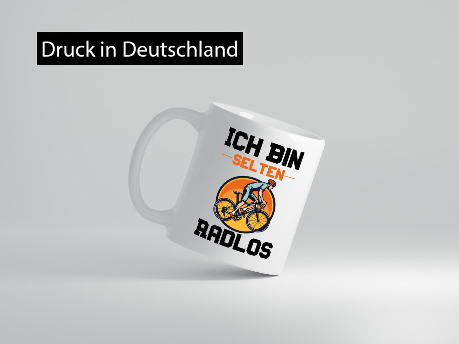 Ich bin Selten Radlos Geschenk Humor Geschenkidee lustiger Spruch Tasse