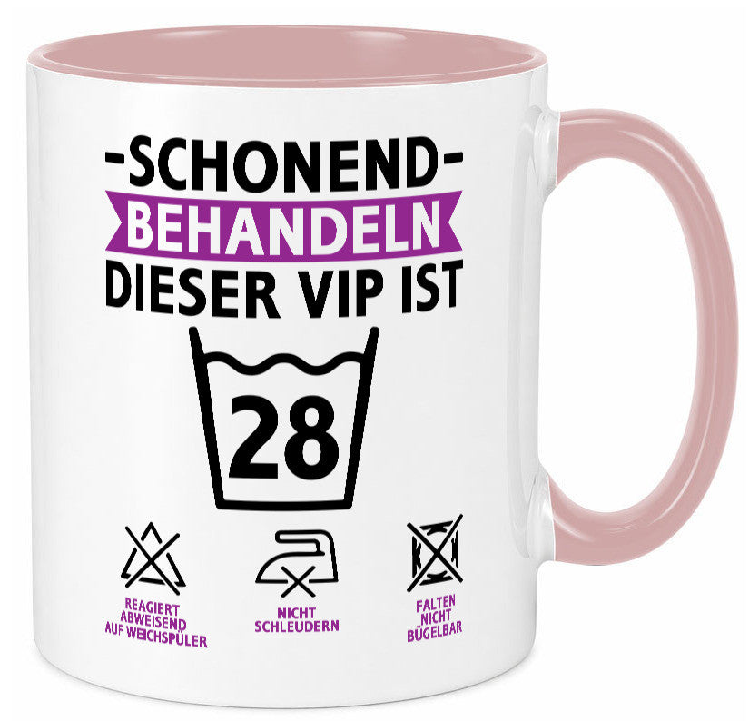 28 Geburtstag | schonend behandeln Jahre Humor Geschenkidee Tasse
