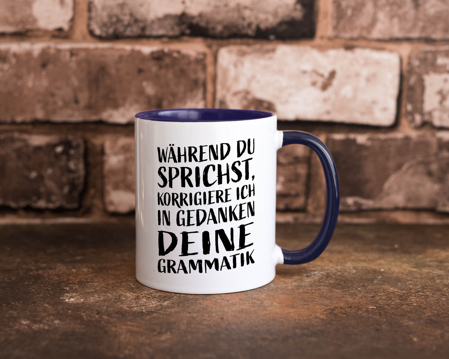 Während du sprichst, Grammatik korrigieren lustiger Spruch Geschenk Humor