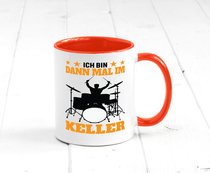 Ich bin dann mal im keller | Schlagzeug Musiker Musik lustig Humor Geschenkidee