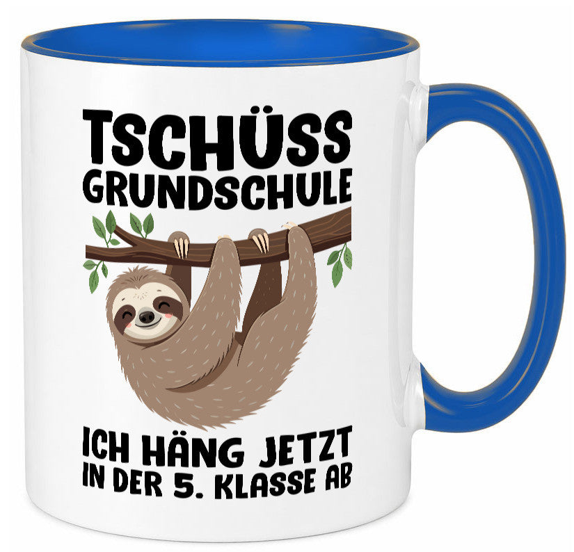 Tschüss Grundschule ich häng jetzt in der 5. Klasse ab Humor Geschenkidee Tasse