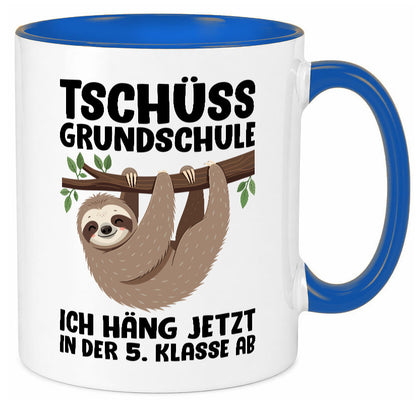 Tschüss Grundschule ich häng jetzt in der 5. Klasse ab Humor Geschenkidee Tasse