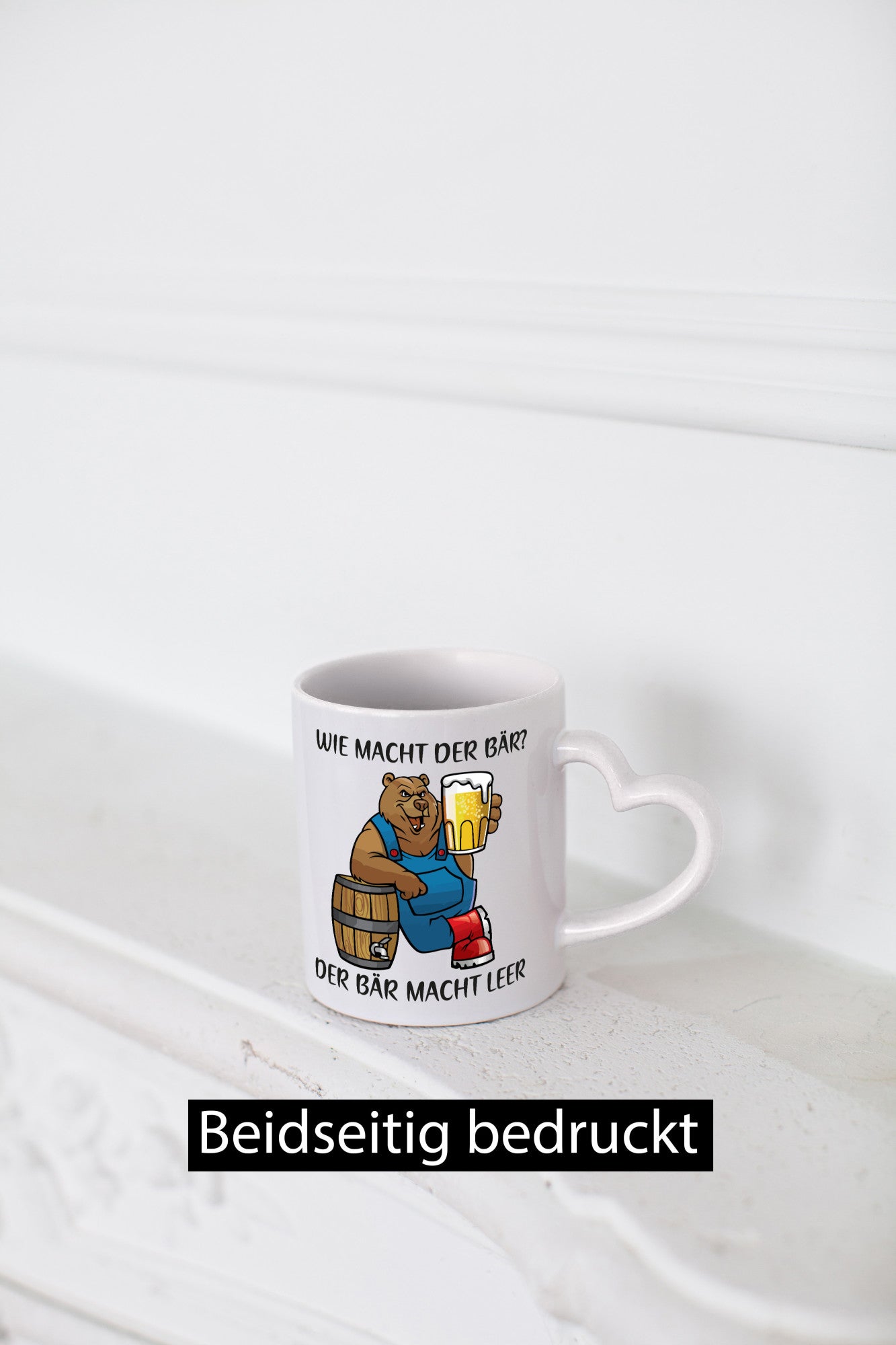 Wie macht der Bär | Bier leer Trinken Geschenkidee Humor Tasse