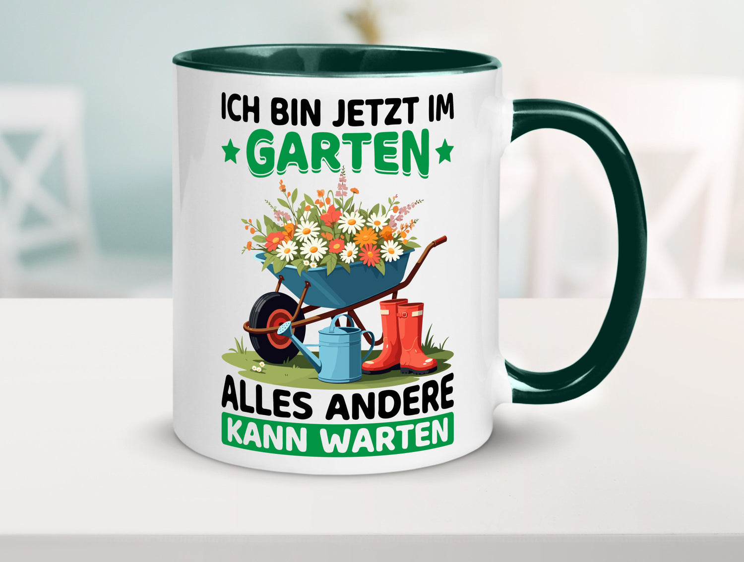 Im Garten alles andere kann warten | Gärtner Gartenarbeit Geschenk Arbeit