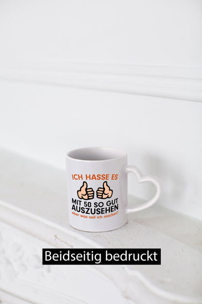 Mit 50 | Geburtstag lustiger Spruch 50er Geschenk Geschenkidee Tasse