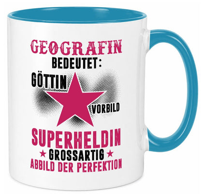 Bedeutung von Geografin | Geografie Geschenkidee Humor Tasse