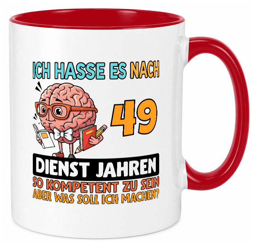 49 Dienstjahre | Arbeit Kompetent Humor Kollegen Büro Geschenkidee Tasse